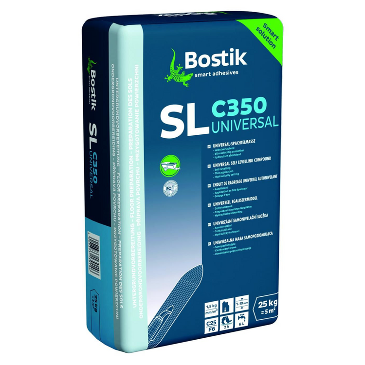 Bostik SL C350 – selbstverlaufende Spachtelmasse für den Boden, 25 kg Universal-Ausgleichsmasse