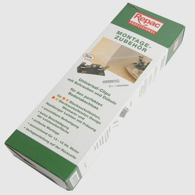 Montageclips für farblich passende Sockelleiste (30 Stück)