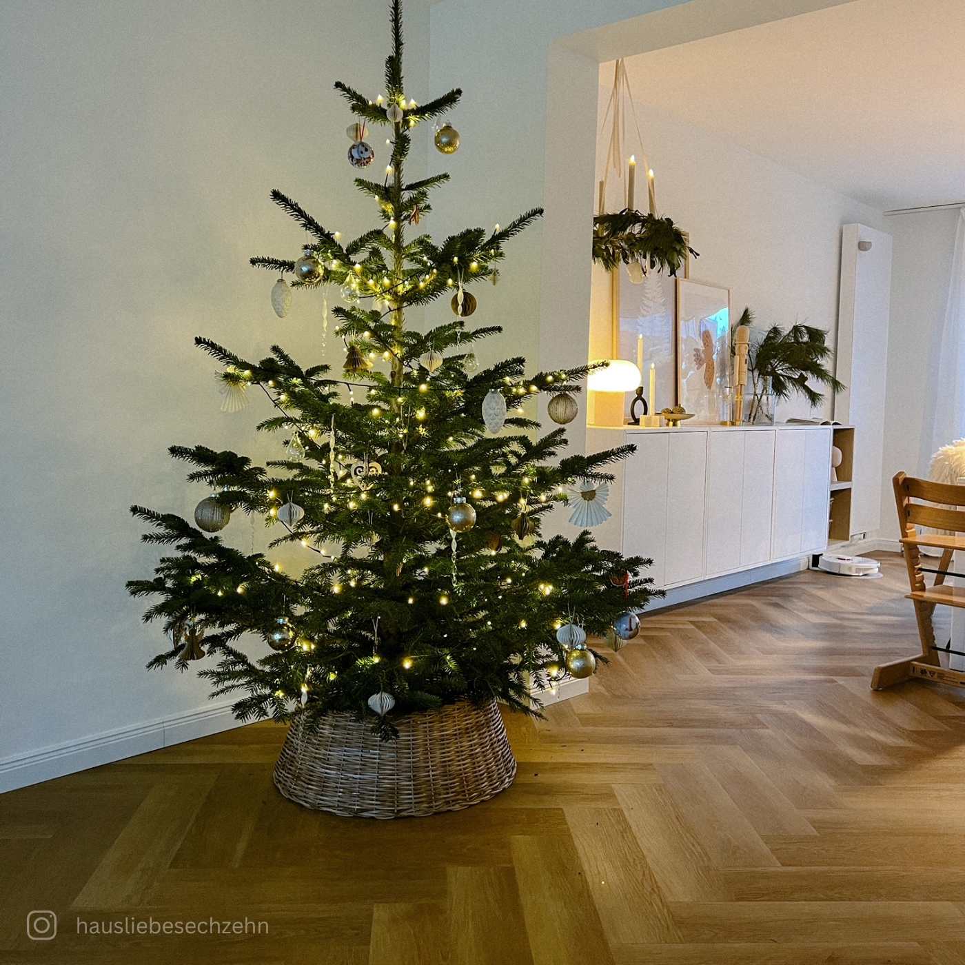 »Eiche Calathea« SPC Vinylboden Unique Holzoptik im Fischgrät Design Weihnachtsbaum