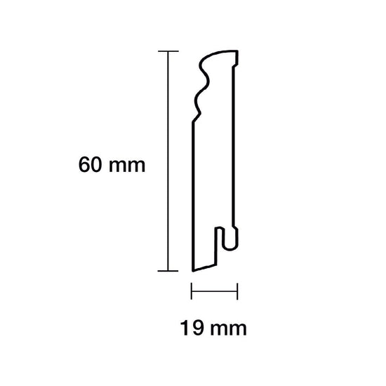 Aktion: Sockelleiste Altberliner Profil Weiß 240cm