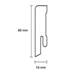 Aktion: Sockelleiste Modern Weiß 240cm