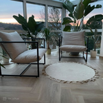 Modernes Fischgrät-Design in Beige 