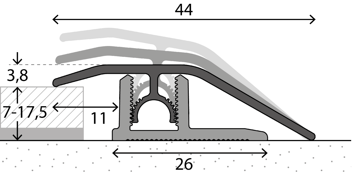 Prinz PROFI-TEC Master Anpassungsprofil Nr. 307, 44 mm Bild