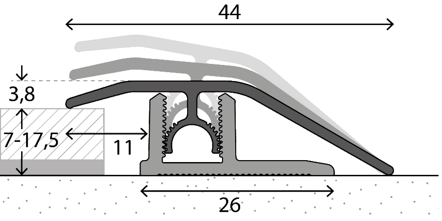 Prinz PROFI-TEC Master Anpassungsprofil Nr. 307, 44 mm Bild