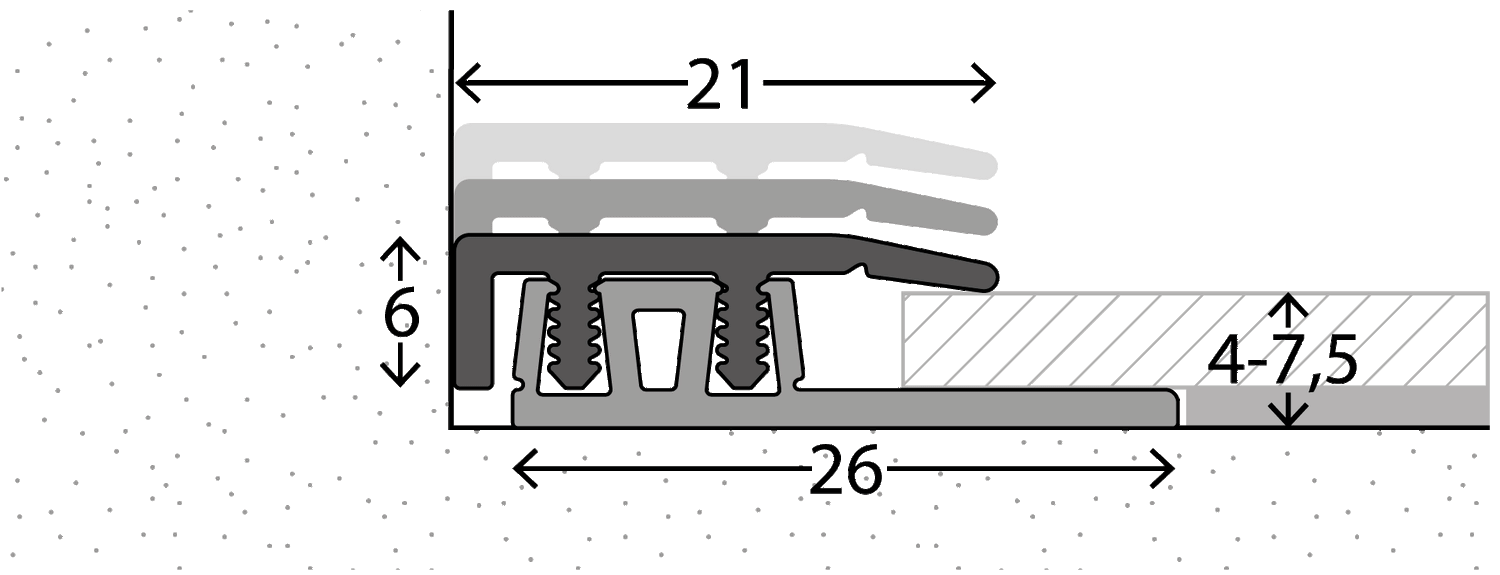 Prinz PROFI-DESIGN Abschlussprofil Nr. 324, 21 x 6 mm Bild