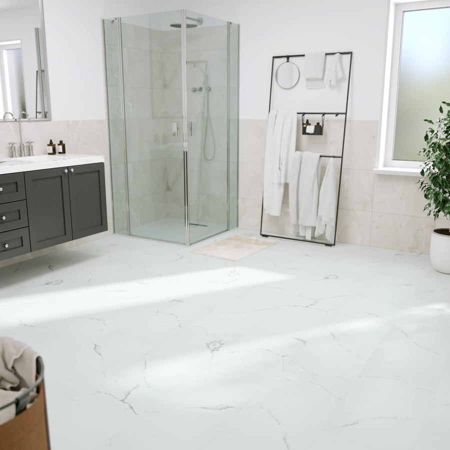 »Carrara Marmor« Klick-Vinylboden