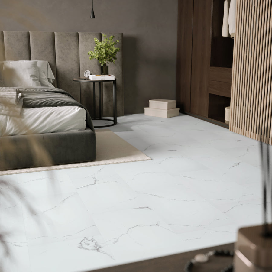 »Carrara Marmor« Klick-Vinylboden