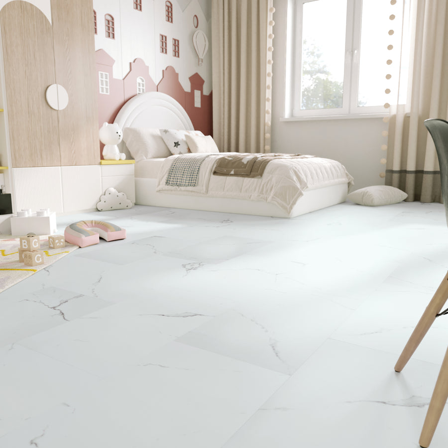 »Carrara Marmor« Klick-Vinylboden