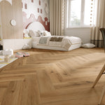 »Golden Oak« Premium Klick-Vinyl Fischgrät