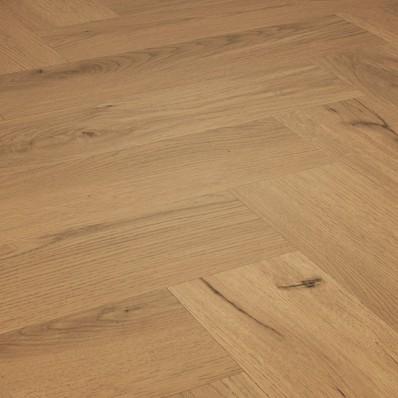 »Honey Oak« Premium Klick-Vinyl Fischgrät