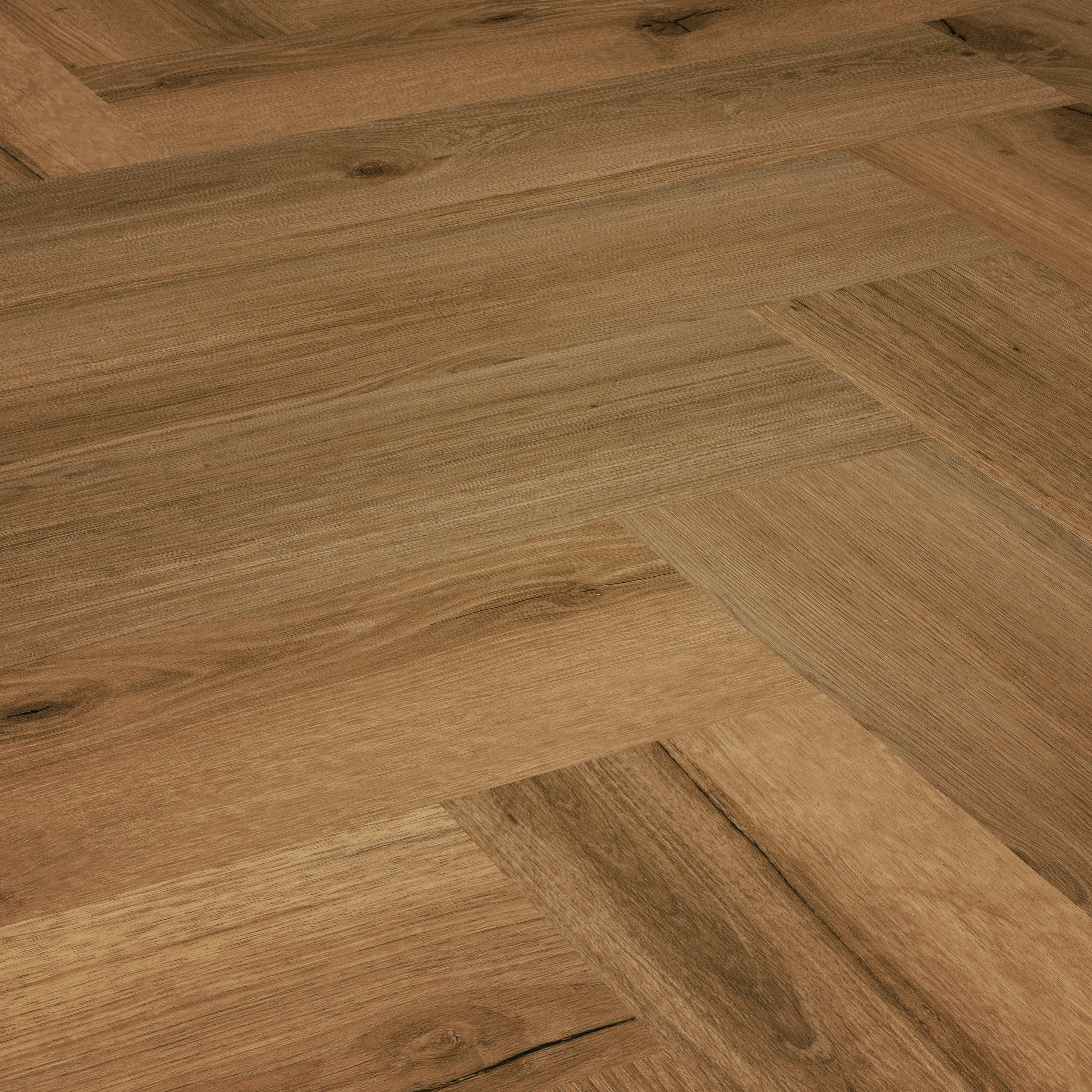 »Golden Oak« Premium Klick-Vinyl Fischgrät