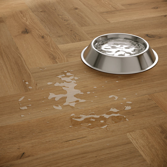 »Golden Oak« Premium Klick-Vinyl Fischgrät