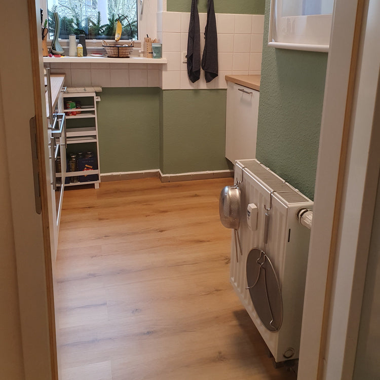 Klick-Vinylboden Eiche Natur braun
