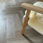 Modernes Fischgrät-Design in Beige  Stuhl