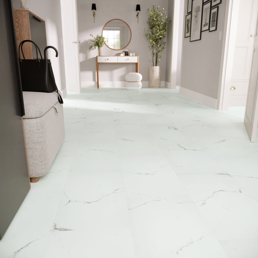 »Carrara Marmor« Klick-Vinylboden