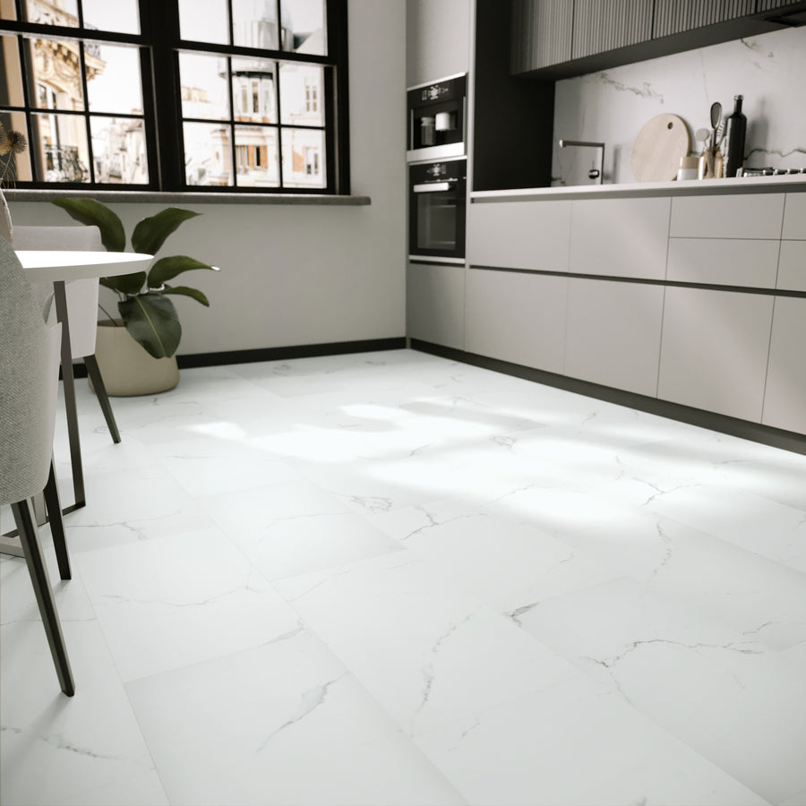 »Carrara Marmor« Klick-Vinylboden