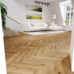 »Golden Oak« Premium Klick-Vinyl Fischgrät