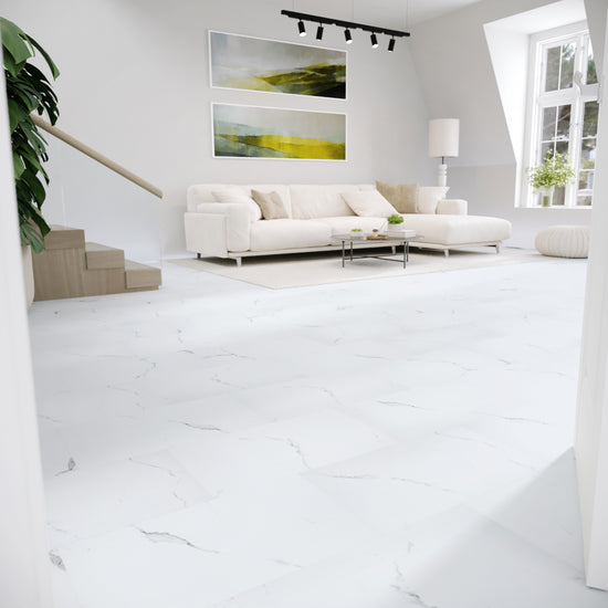 »Carrara Marmor« Klick-Vinylboden