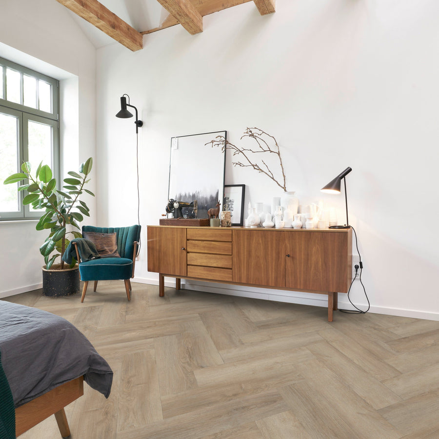 »Mirandus Oak« Premium Klick-Vinyl Fischgrät