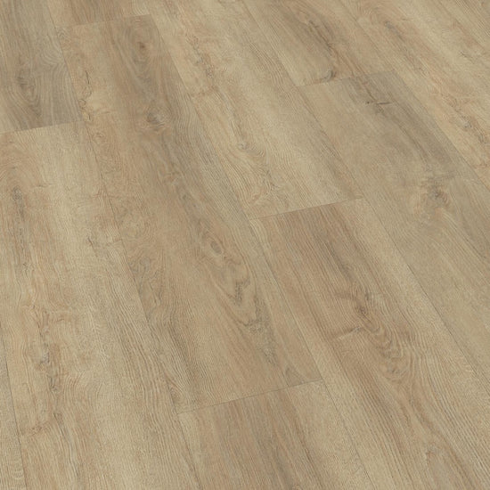 Klick-Vinyl in Braunbeige mit Holzoptik