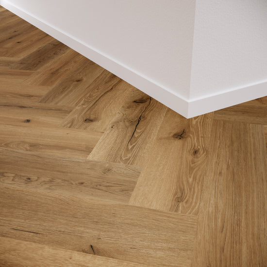 »Golden Oak« Premium Klick-Vinyl Fischgrät