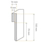 Weimarer Fliesenabdeckleiste 1,6 x 10 x 250 cm