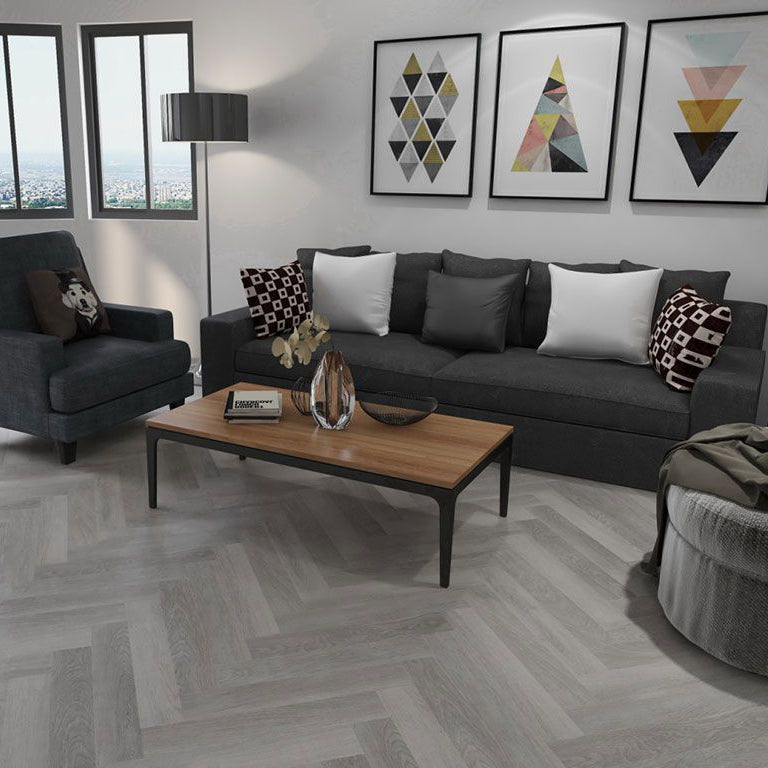  »Eiche Sago« SPC Vinylboden Unique Fischgrätdesign in Holzoptik Wohnzimmer